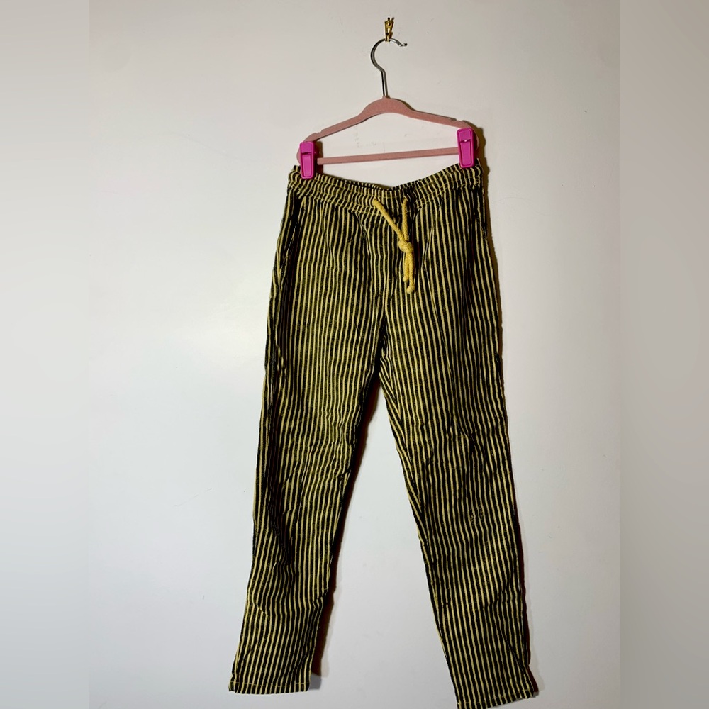 Italian Nupkeet Striped Yellow and Black kids pants